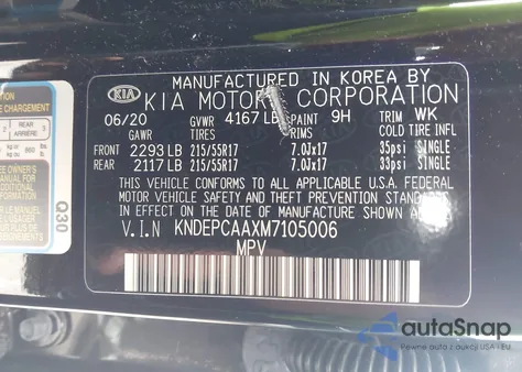 2021 Kia Seltos Lx from USA, damaged, VIN KNDEPCAAXM7105006